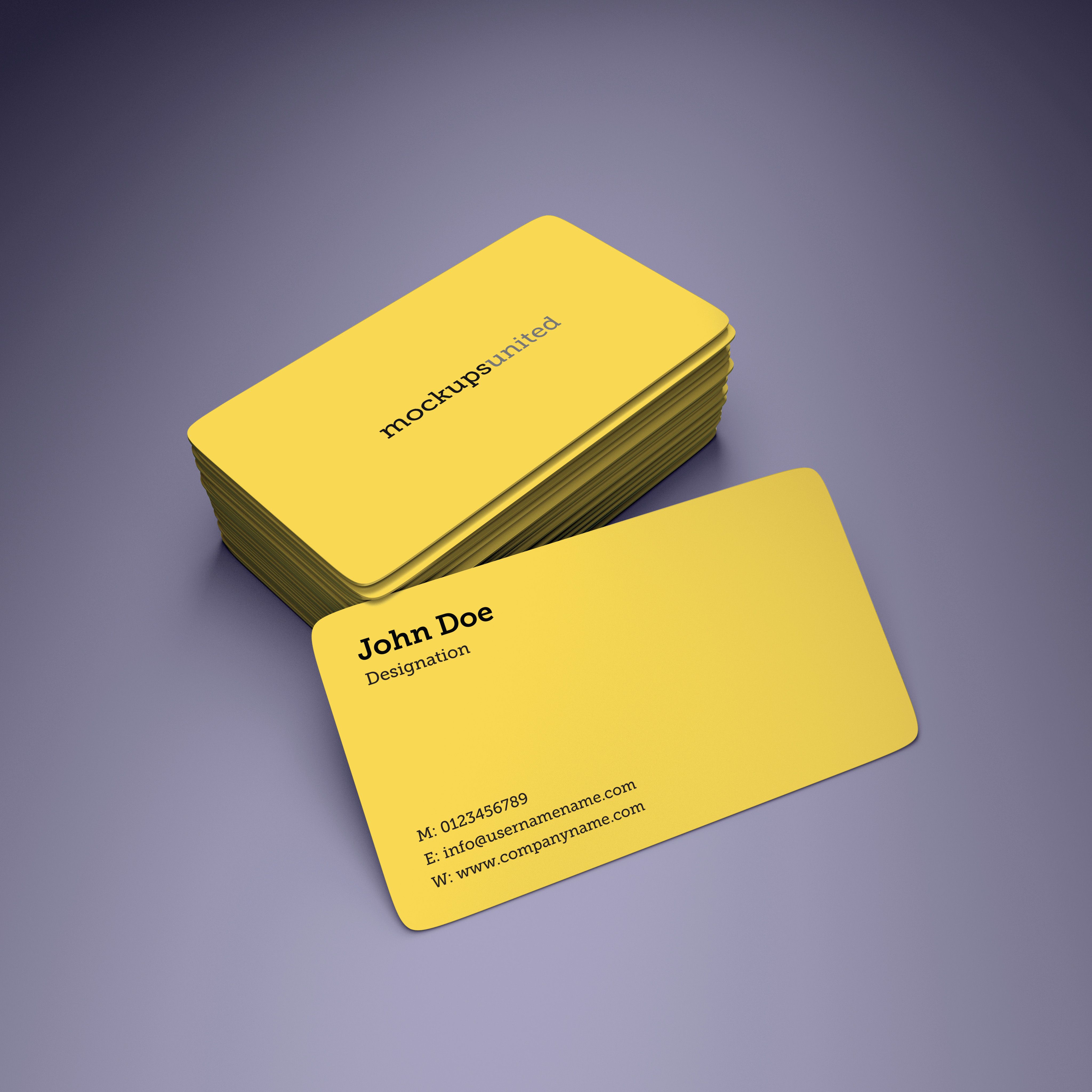 Rounded Corner Business Card Mockup | Business card mock up, Innovative