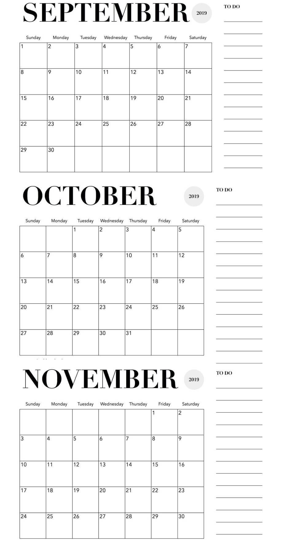 Free Free Printable Calendars With Notes | Monthly calendar template