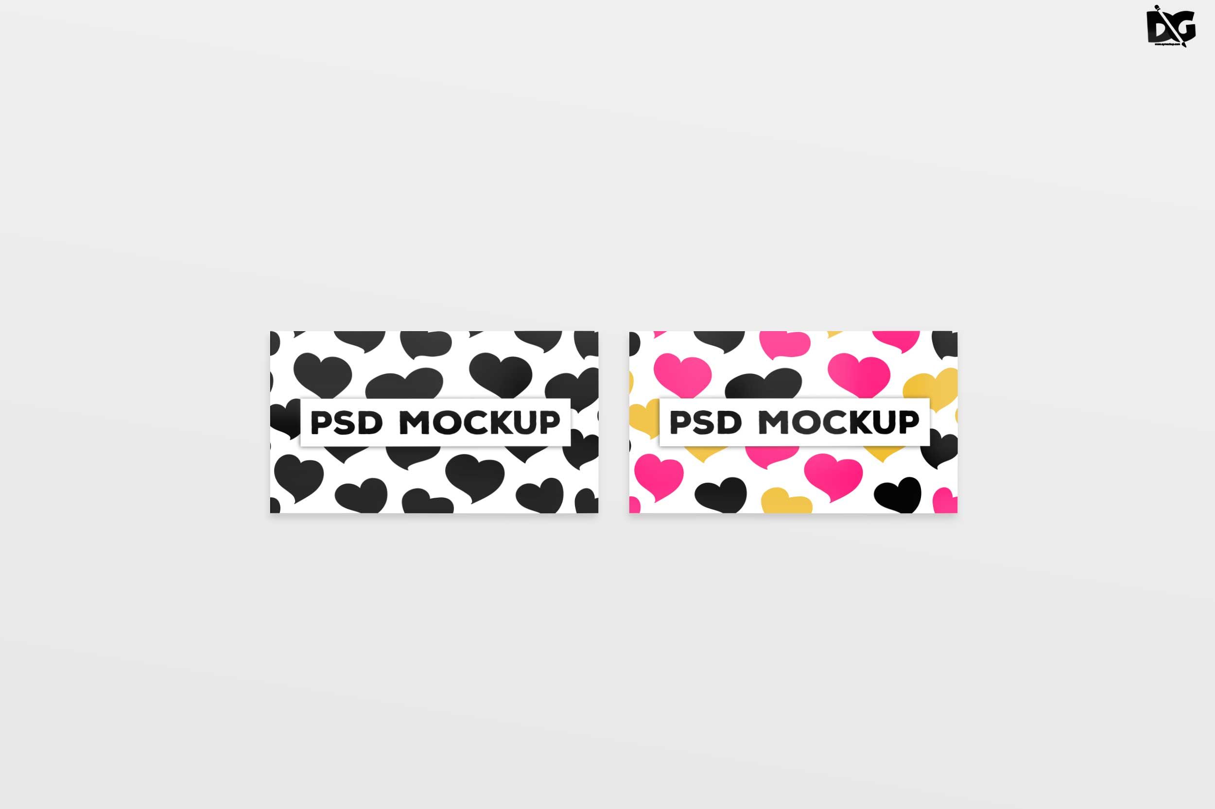 Free PSD Flat Two Piece Business Card Mockup #Card #Cardmockup #