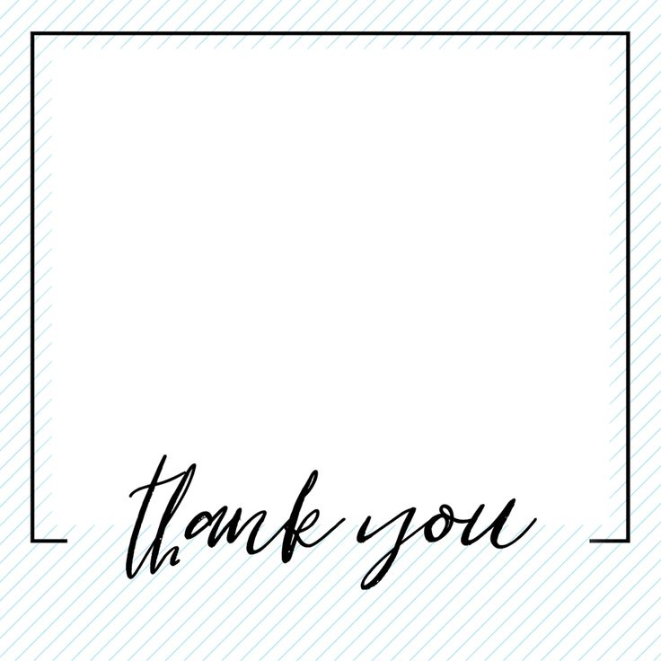 Striped Frame - Thank You Card Template (Free) | Greetings Island