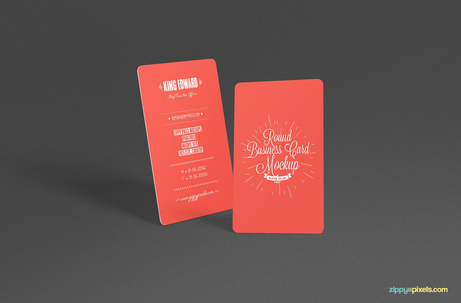 Free Stylish Round Business Card Mockup PSD | ZippyPixels | Business